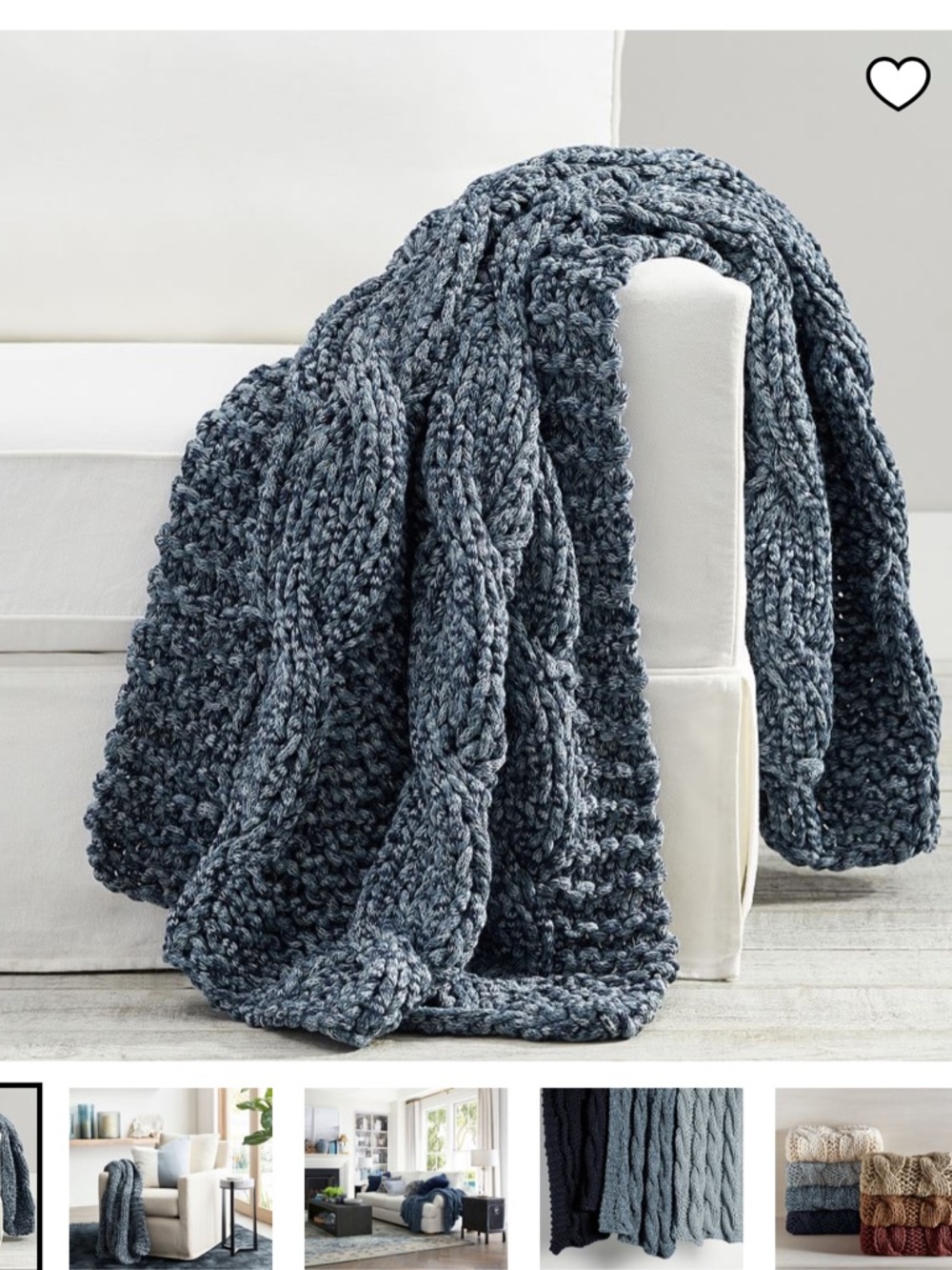 Pottery Barn Colossal hand knit throw blanket